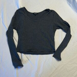 Women's Gray Long Sleeve crop top size M